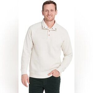 Goodfellow & Co Men's Pullover Sweatshirts Diamond Quilted Snap Placket Size M